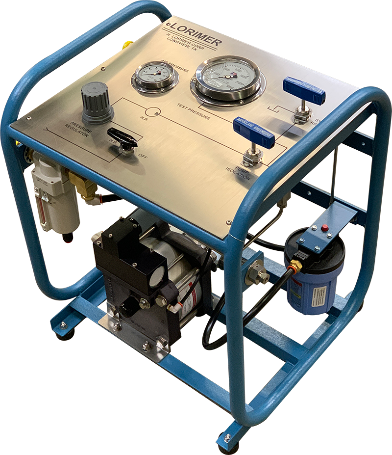 Hydrostatic Pressure Testing Unit With Gauges - Lorimer Corp.