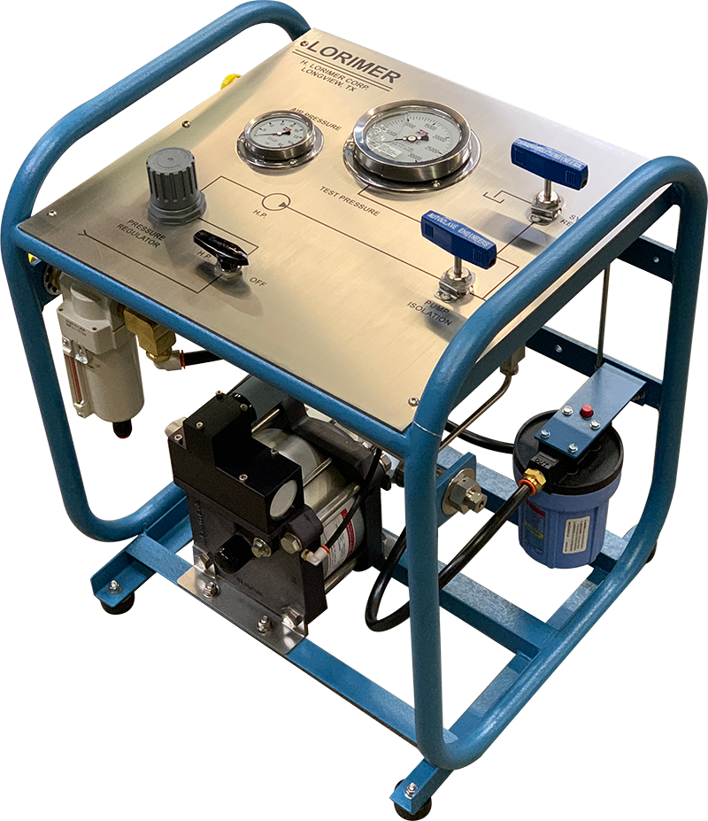 Hydrostatic Pressure Testing Unit With Gauges - Lorimer Corp.