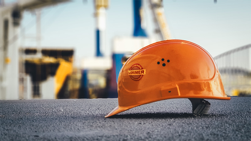 Engineering Helmet with Lorimer Logo